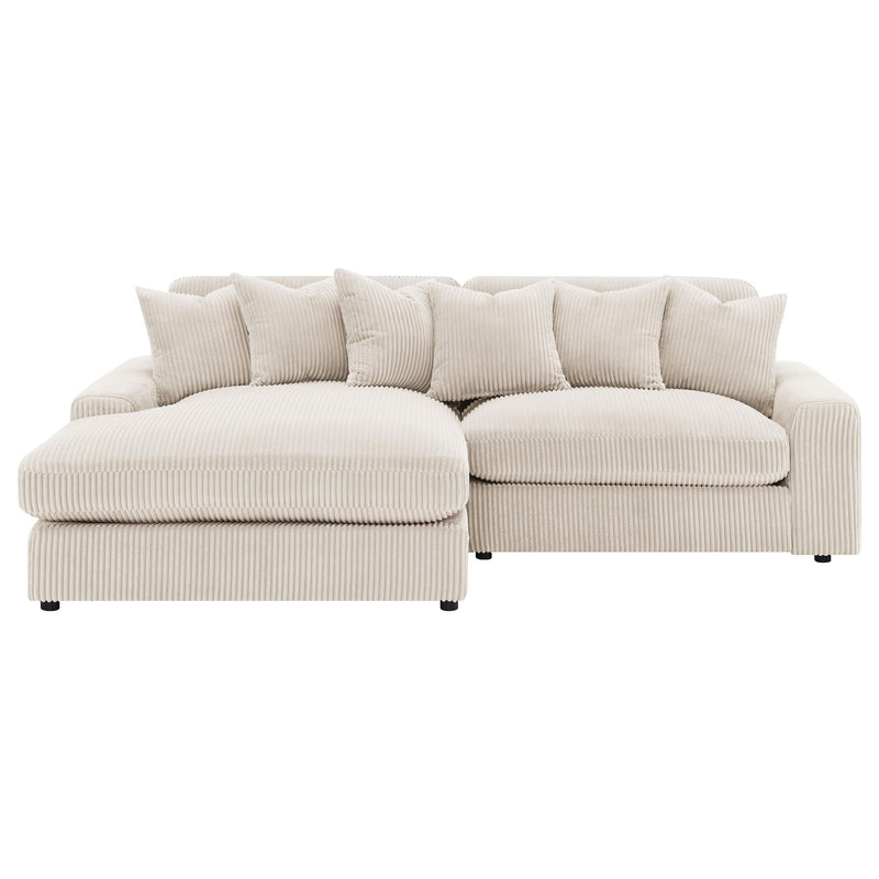 Blaine Upholstered Reversible Chaise Sectional Sofa Sand - 509899