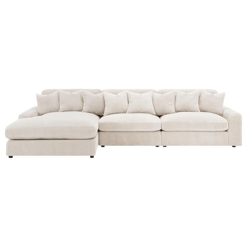 Blaine Upholstered Reversible Chaise Sectional Sofa Sand - 509899-SET