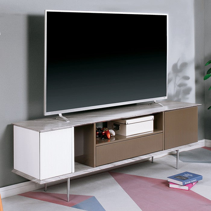 Blair Champagne/White/Gray TV Stand - CM5423-TV