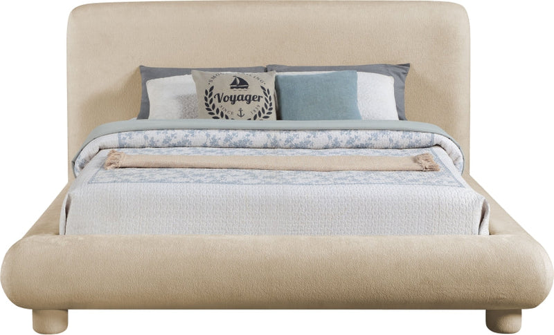 Blair Chenille Fabric Upholstered Full Bed in Beige - B1235Beige-F