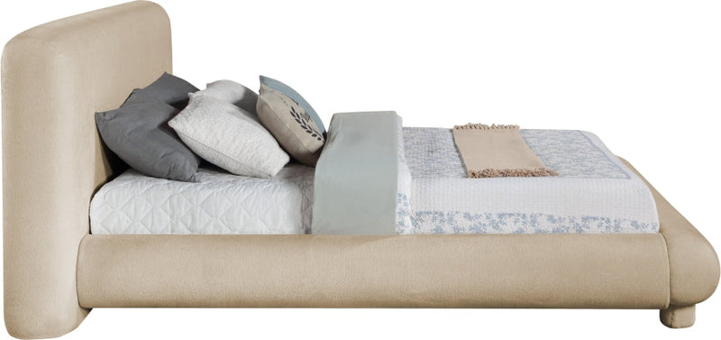 Blair Chenille Fabric Upholstered Full Bed in Beige - B1235Beige-F