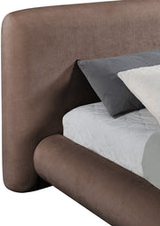 Blair Chenille Fabric Upholstered Full Bed in Brown - B1235Brown-F