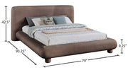 Blair Chenille Fabric Upholstered Full Bed in Brown - B1235Brown-F