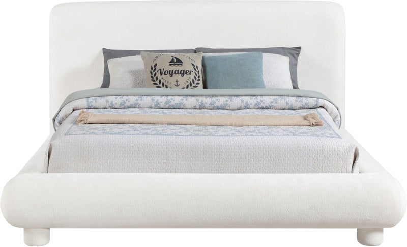 Blair Chenille Fabric Upholstered Full Bed in Cream - B1235Cream-F