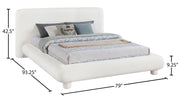 Blair Chenille Fabric Upholstered Full Bed in Cream - B1235Cream-F