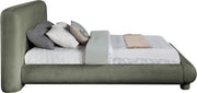 Blair Chenille Fabric Upholstered Full Bed in Green - B1235Green-F