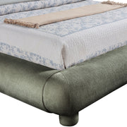 Blair Chenille Fabric Upholstered Full Bed in Green - B1235Green-F