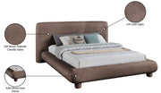 Blair Chenille Fabric Upholstered King Bed in Brown - B1235Brown-K