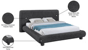 Blair Fabric Upholstered Full Bed in Black - B1234Black-F