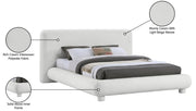Blair Fabric Upholstered Full Bed in Cream - B1234Cream-F