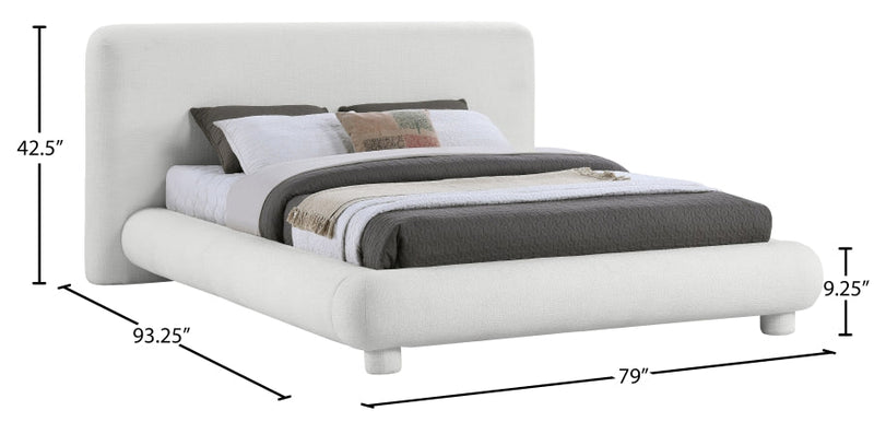 Blair Fabric Upholstered Full Bed in Cream - B1234Cream-F