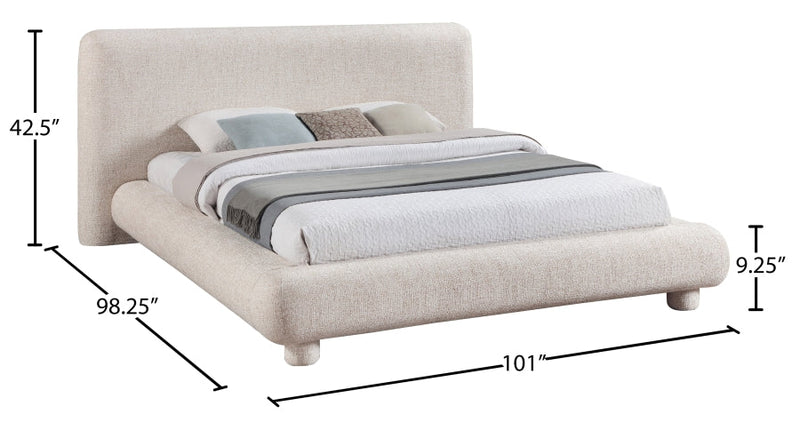 Blair Fabric Upholstered King Bed in Beige - B1234Beige-K