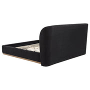 Blaire Upholstered California King Wingback Platform Bed Black - 315967BLKKW