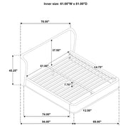 Blaire Upholstered Queen Wingback Platform Bed Black - 315967BLKQ