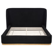 Blaire Upholstered Queen Wingback Platform Bed Black - 315967BLKQ