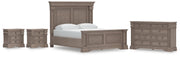 Blairhurst California King Panel Bed, Dresser and 2 Nightstands in Light Grayish Brown - PKG017007