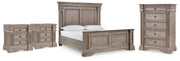 Blairhurst King Panel Bed, Chest and 2 Nightstands - B916B14
