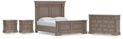 Blairhurst King Panel Bed, Dresser and 2 Nightstands in Light Grayish Brown - PKG016998