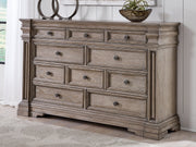 Blairhurst King Panel Bed with Dresser in Light Grayish Brown - PKG016997