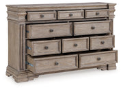 Blairhurst King Panel Bed with Dresser in Light Grayish Brown - PKG016997