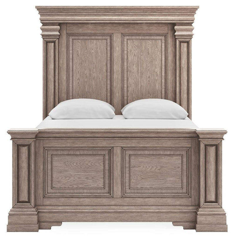 Blairhurst Queen Panel Bed and 2 Nightstands in Light Grayish Brown - PKG016990