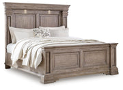 Blairhurst Queen Panel Bed and 2 Nightstands in Light Grayish Brown - PKG016990