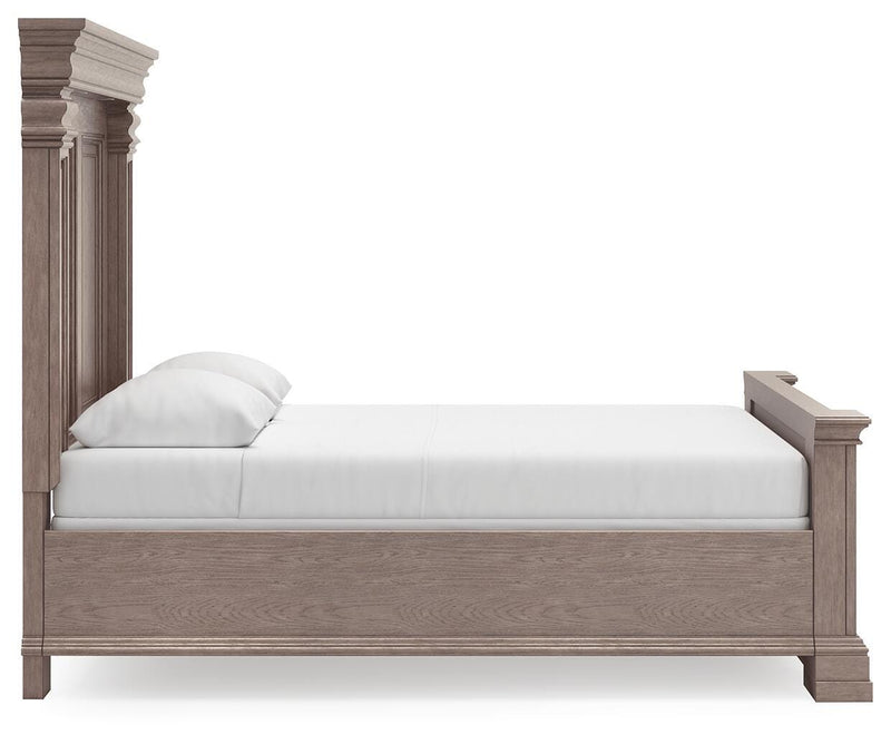Blairhurst Queen Panel Bed and 2 Nightstands in Light Grayish Brown - PKG016990