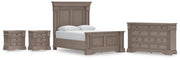 Blairhurst Queen Panel Bed, Dresser and 2 Nightstands in Light Grayish Brown - PKG016989