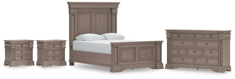 Blairhurst Queen Panel Bed, Dresser and 2 Nightstands in Light Grayish Brown - PKG016989