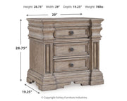 Blairhurst Queen Panel Bed. Dresser, Mirror, 2 Chests and 2 Nightstands - B916B13