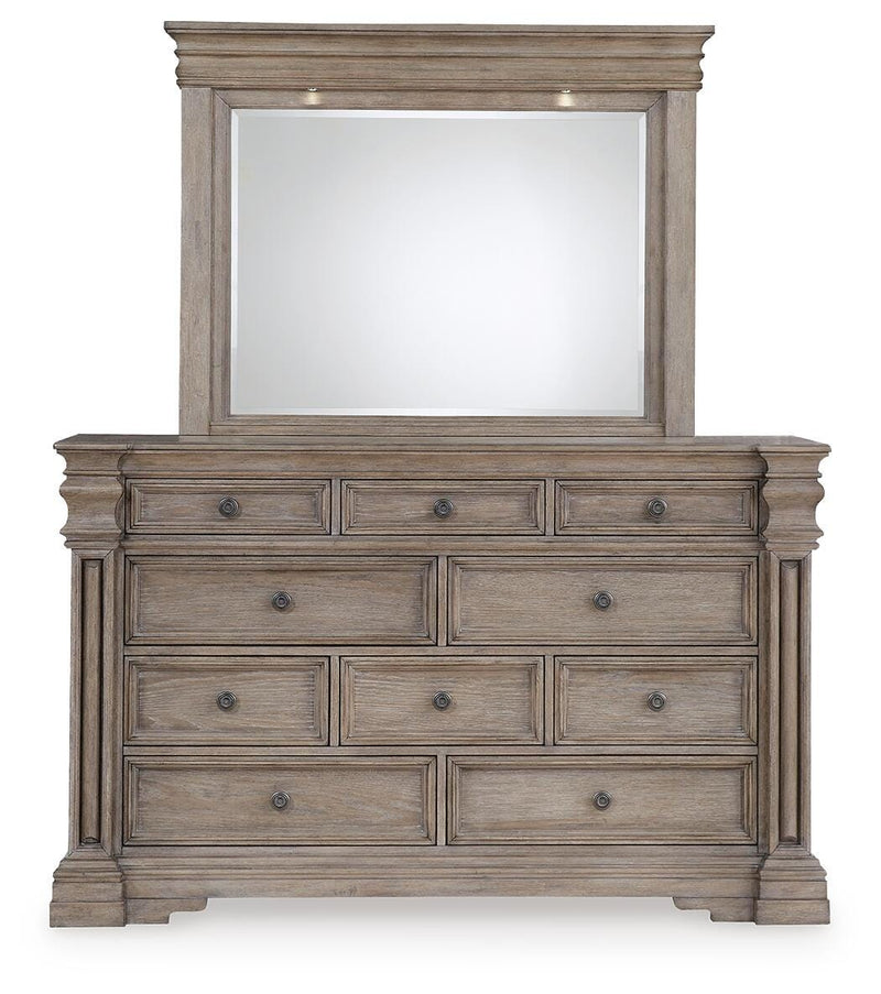Blairhurst Queen Panel Bed, Dresser, Mirror, 2 Chests and Nightstand - B916B12