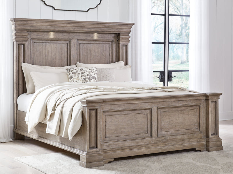 Blairhurst Queen Panel Bed with Dresser and Nightstand in Light Grayish Brown from Ashley - Luna Furniture