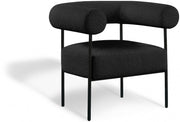 Blake Boucle Fabric Upholstered Accent Chair in Black - 527Black