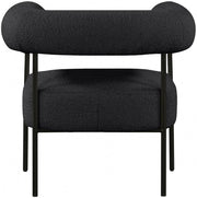Blake Boucle Fabric Upholstered Accent Chair in Black - 527Black