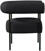 Blake Boucle Fabric Upholstered Accent Chair in Black - 527Black
