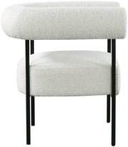 Blake Boucle Fabric Upholstered Accent Chair in Cream - 527Cream