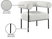 Blake Boucle Fabric Upholstered Accent Chair in Cream - 527Cream