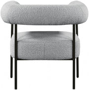 Blake Boucle Fabric Upholstered Accent Chair in Grey - 527Grey