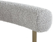 Blake Boucle Fabric Upholstered and Vegan Leather Upholstered Dining Chair in Taupe, Set of 2 - 870Taupe-C