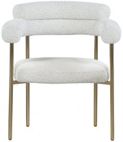 Blake Boucle Fabric Upholstered Dining Chair in Cream, Set of 2 - 871Cream-C