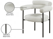 Blake Boucle Fabric Upholstered Dining Chair in Cream, Set of 2 - 879Cream-C