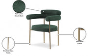 Blake Boucle Fabric Upholstered Dining Chair in Green, Set of 2 - 871Green-C