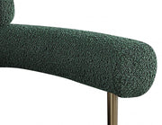 Blake Boucle Fabric Upholstered Dining Chair in Green, Set of 2 - 871Green-C
