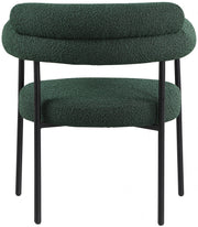 Blake Boucle Fabric Upholstered Dining Chair in Green, Set of 2 - 879Green-C