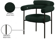 Blake Boucle Fabric Upholstered Dining Chair in Green, Set of 2 - 879Green-C