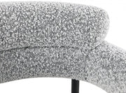 Blake Boucle Fabric Upholstered Dining Chair in Grey, Set of 2 - 879Grey-C