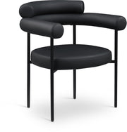 Blake Vegan Leather Upholstered Dining Chair in Black, Set of 2 - 847Black-C