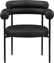 Blake Vegan Leather Upholstered Dining Chair in Black, Set of 2 - 847Black-C