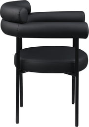 Blake Vegan Leather Upholstered Dining Chair in Black, Set of 2 - 847Black-C