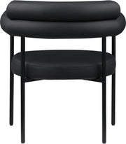 Blake Vegan Leather Upholstered Dining Chair in Black, Set of 2 - 847Black-C